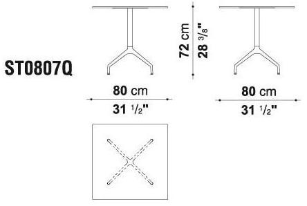 B&B Italia Project Квадратный стол в hpl по контракту Sina sun-id-1453547 - Вид №2