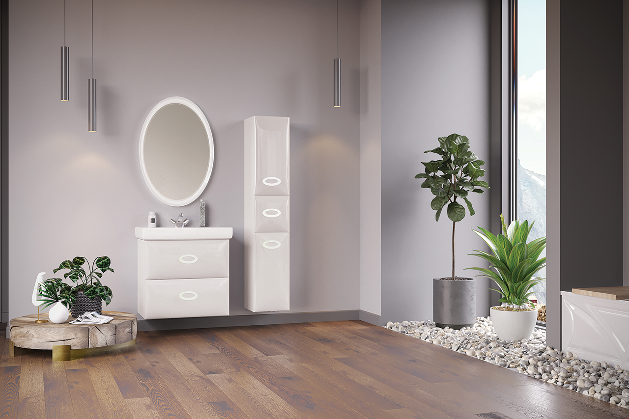 У69560 Тумба Arrondi 60П 2в.я. White 1 Marka Art