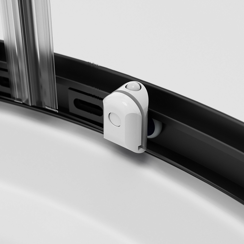 W88E-205-080BT Twin Slide Душевое ограждение c поддоном 80x80 профиль черный AM.PM X-Joy  - Вид №4