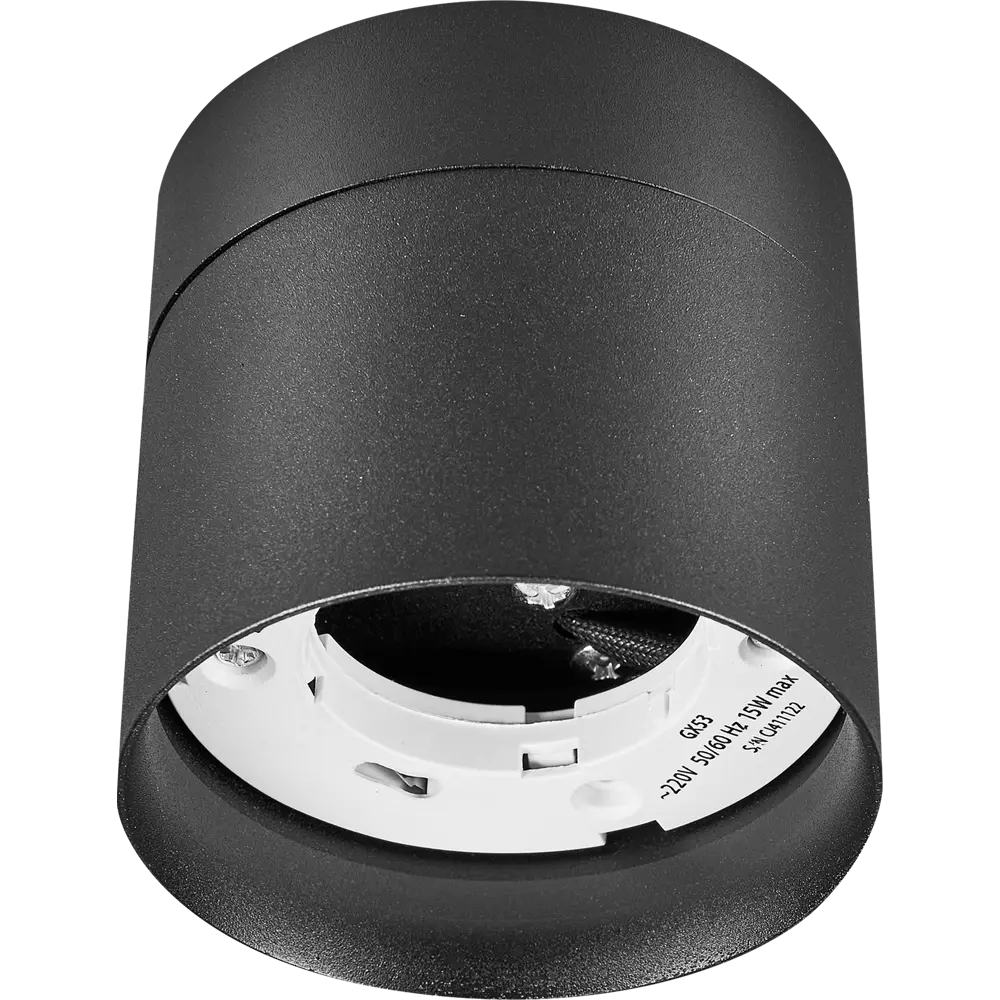 Спот поворотный встраиваемый/накладной S615 3 м² IP20 GX53 цвет черный Fametto STLM-2130974 - Вид №3