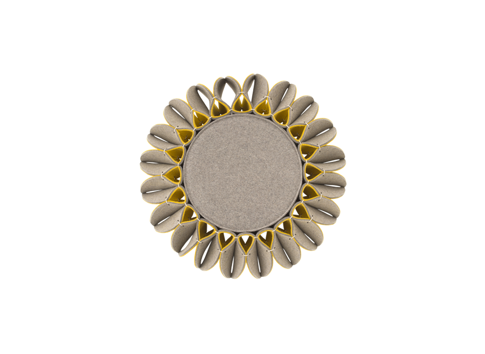 029019 Пуф низкий Yellow GAN Ruff Pouf