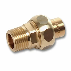14333221 SANHA 4333G сгон ВП-НР, бронза, с плоским уплотнением 22x1 мм