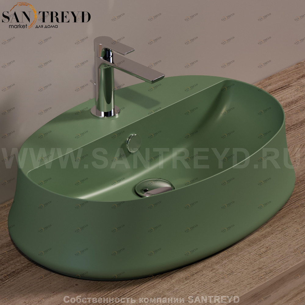 SH05MIRTOMATT Накладная раковина на столешницу  овальная Simas Sharp