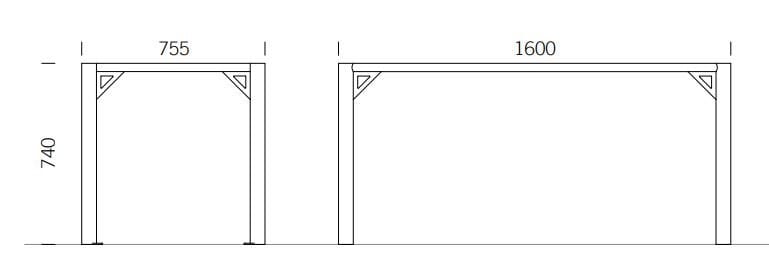 Прямоугольный стол из нержавеющей стали BENKERT BANKE Siardo ARCH-00085271 - Вид №2