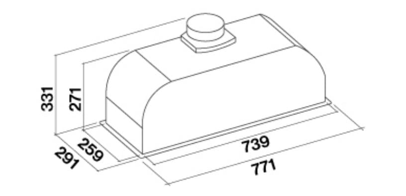 Вытяжка из нержавеющей стали с утопленным всасыванием по периметру Falmec дизайн ARCH-00064709 - Вид №3