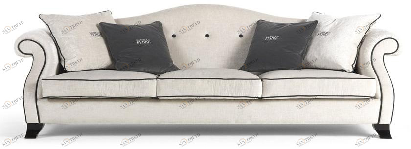 Gianfranco Ferré Home 3-х местный тканевый диван Harmony sun-id-1409191