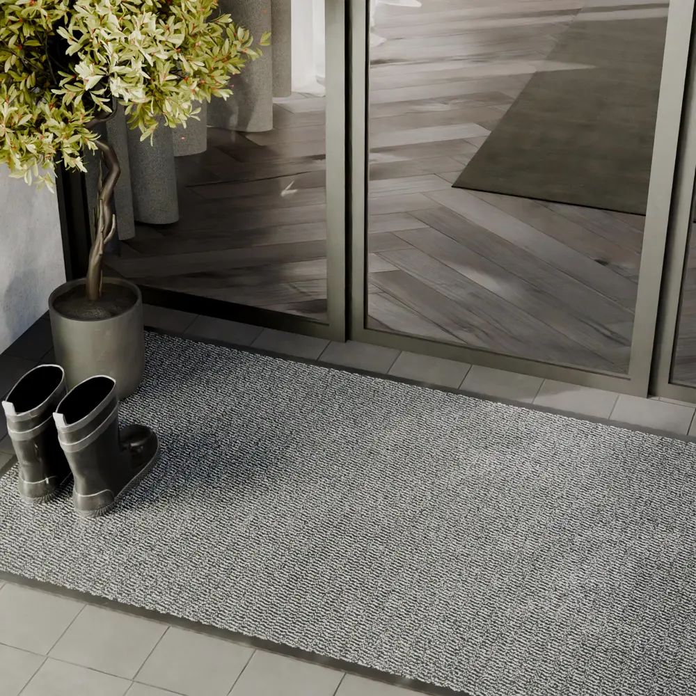 Коврик Step 90x120 см полипропилен цвет серый 82206264 STLM-2015482 Santreyd 