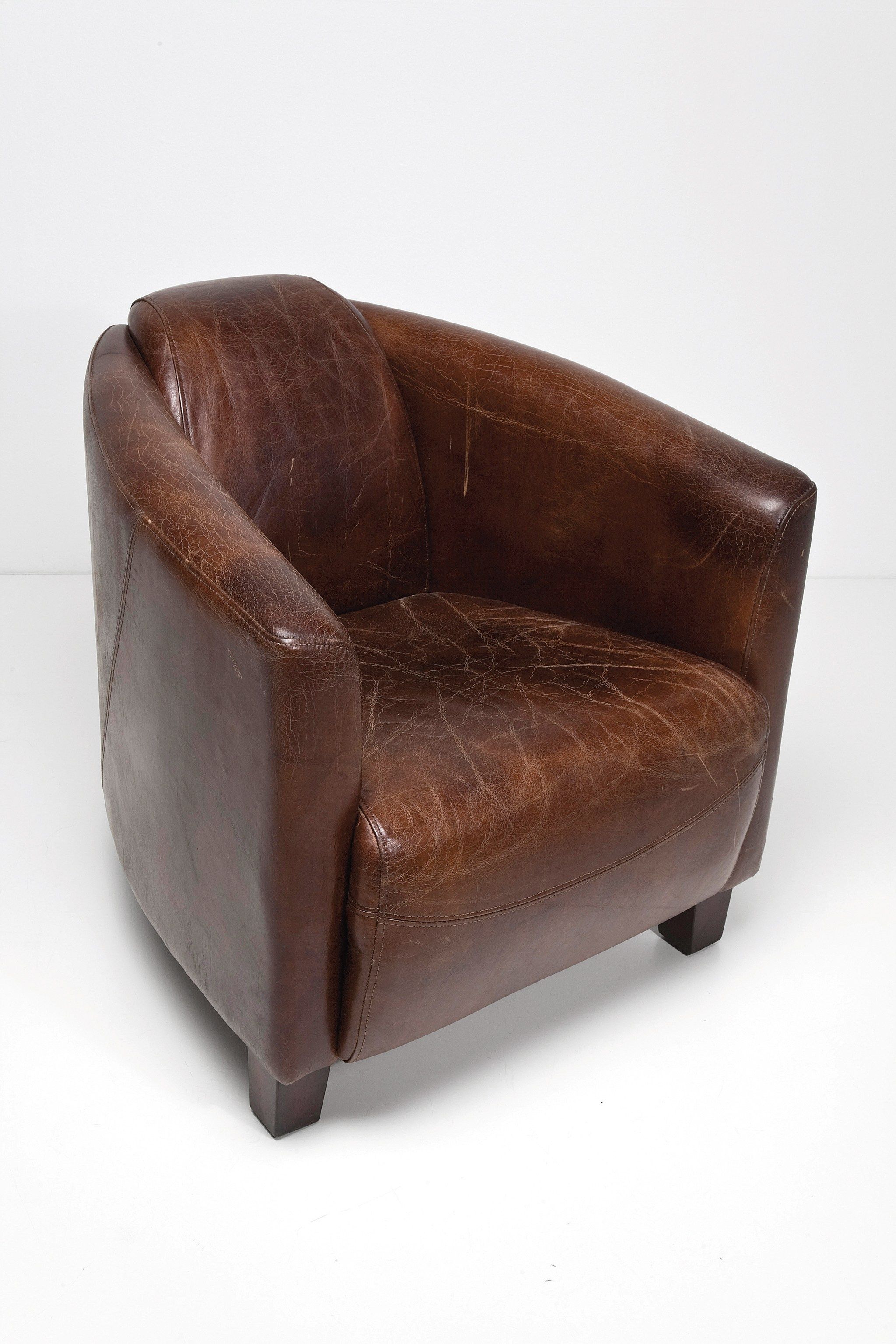 Клубное кресло из коровьей кожи KARE Design Cigar Lounge ARCH-00009395 - Вид №1