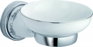 H9750/15GOLD Sanibano Kleo, настенная керамическая мыльница, цвет золото - белая керамика