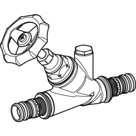 602.032.00.1 Запорный вентиль Geberit Mepla угловой Geberit  - Вид №1