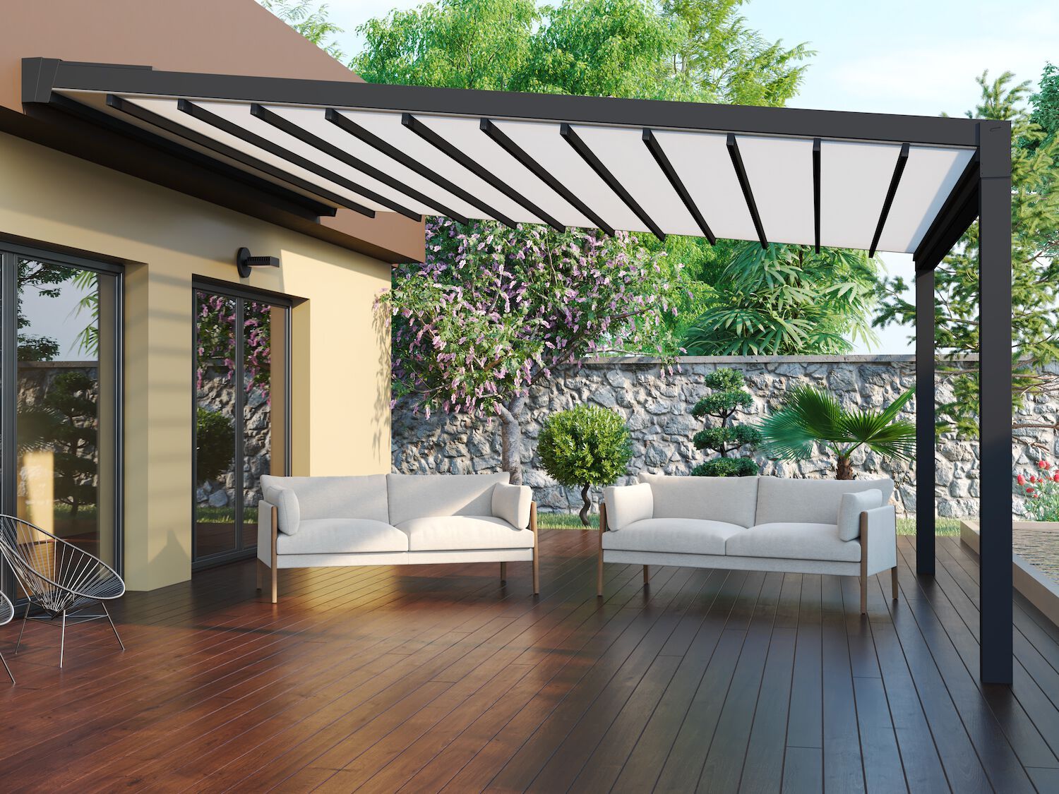 Моторизованная пергола из алюминия и ПВХ с раздвижной крышкой Mv Line пергола палатки ARCH-00108593