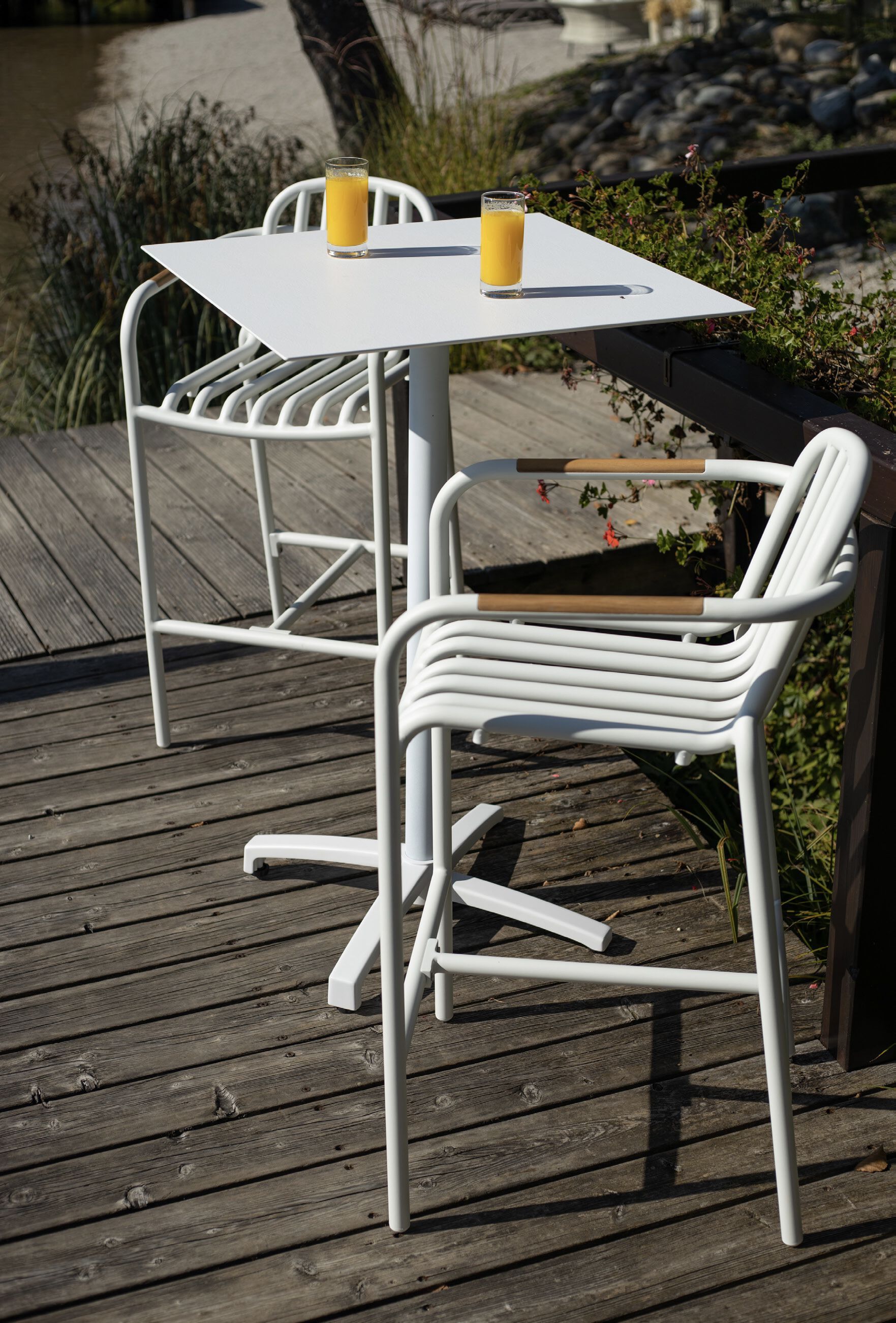 Высокий алюминиевый садовый стул со спинкой DRIGANI воздух ARCH-00106322 - Вид №1