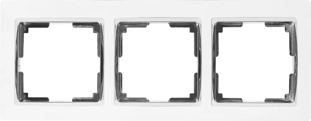 Рамка Werkel Snabb для трёх розеток — элегантное объединение в белом 82125365