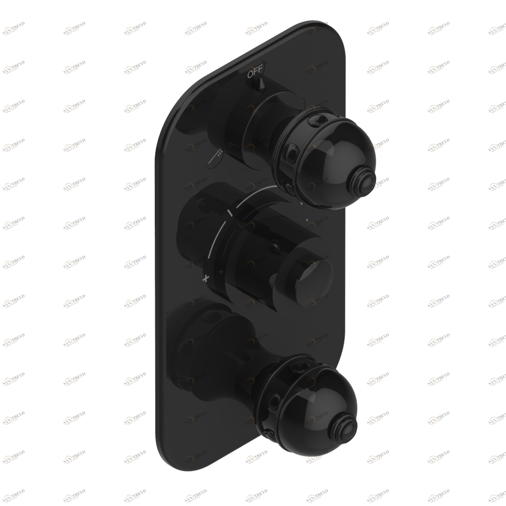 U1T-5540BE Внешняя часть с ручками регулировки для арт. G00-A00-5540AE Thg-paris Sully с чёрным ониксом Покрытие PVD бронза U1T 5540BE CAT.F