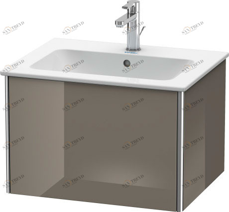 XS407108989 Тумбочка подвесная XSquare #XS4071 610 x 478 мм Фланелево-серый глянцевый лак Duravit