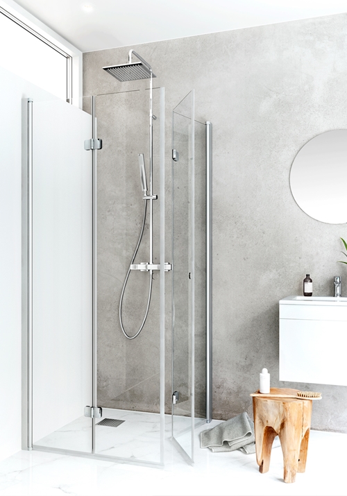 1450622 Душ Угловой Igloo Pro Vik 70X90 Прозрачное Стекло Hafa Прозрачный 