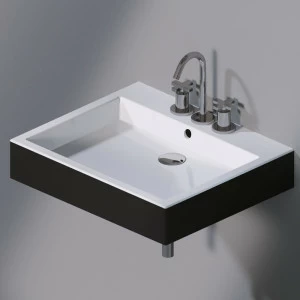 L255205 Подвесная раковина настенная прямоугольная A. e T. Italia  черная