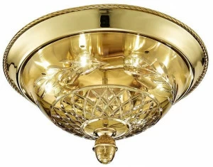 Possoni Illuminazione Потолочный светильник из чистого золота в оправе с янтарными кристаллами Clarissa 4500/plg