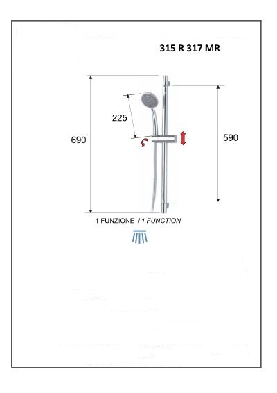 Душевая стойка Remer 315R 315R 114312 - Вид №1