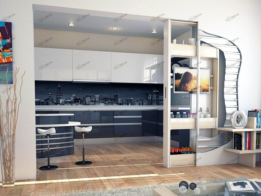 PROTEK® Прилавок для раздвижной двери с подставкой под телевизор Bigfoot® sun-id-1401391