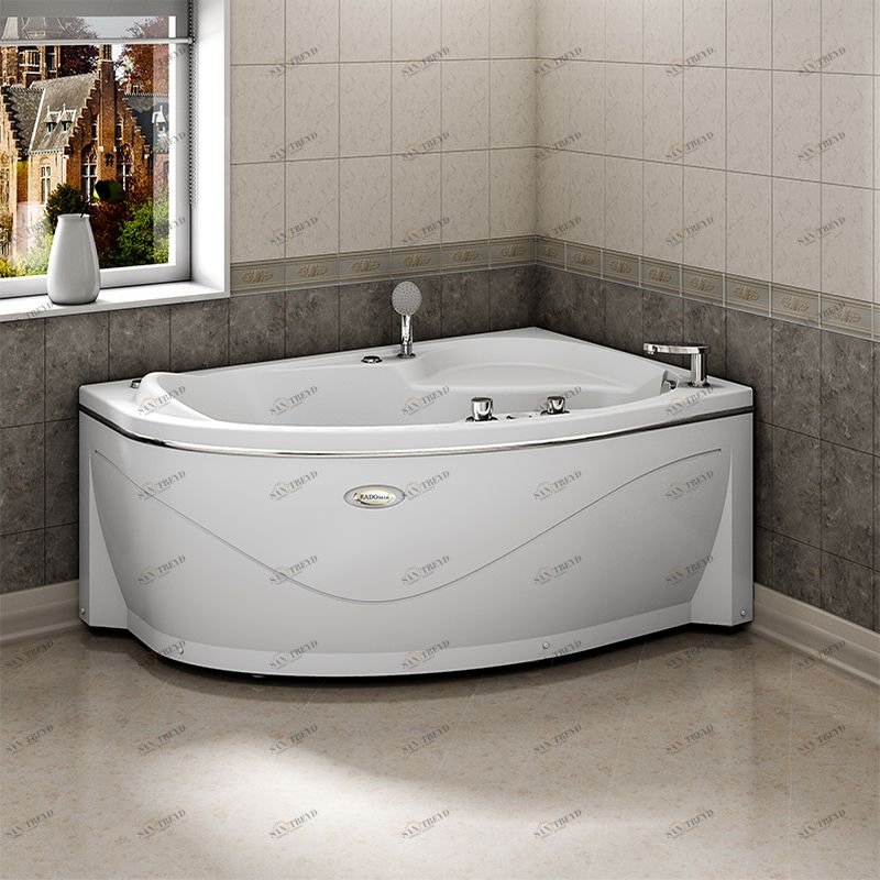 Ванна акриловая "АМЕЛИЯ", 1600х1050 (правое исполнение), рама-подставка Radomir 1-01-0-2-1-017