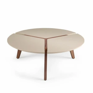 Журнальный столик деревянный с тремя ножками белый от Angel Cerda ANGEL CERDA  00-3865540 Белый