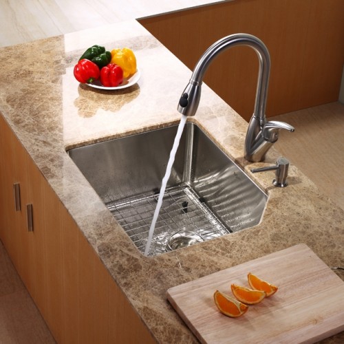 KHU121-23-KPF2120-SD20 Накладная раковина на столешницу  прямоугольная Krausru  - Вид №8