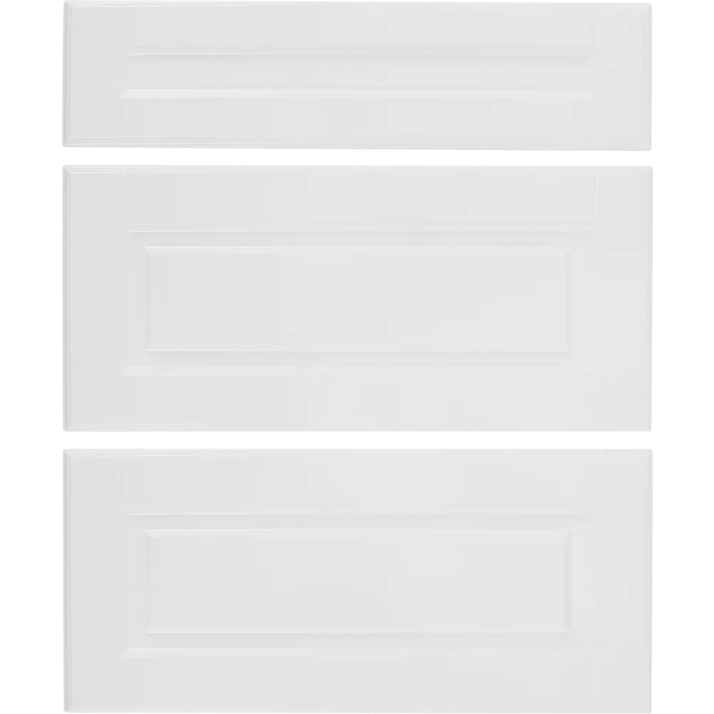 Дверь для шкафа Delinia «Леда белая» 60x27 см, МДФ, цвет белый, 3 шт STLM-2082547