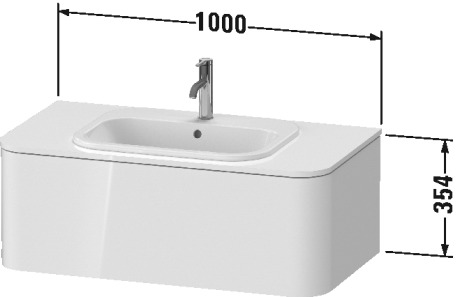 HP495107575 Happy D.2 Plus Тумбочка для подвесной консоли Лен, декор Duravit - Вид №1