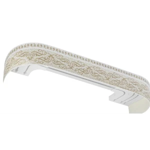 Карниз трехрядный составной Прима 300 пластик цвет ваниль