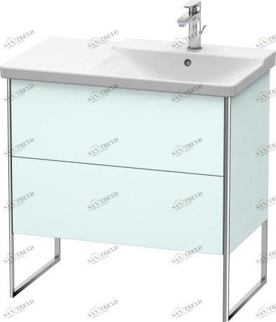 XS446700909 XSquare Тумбочка напольная Светло-голубой матовый декор Duravit