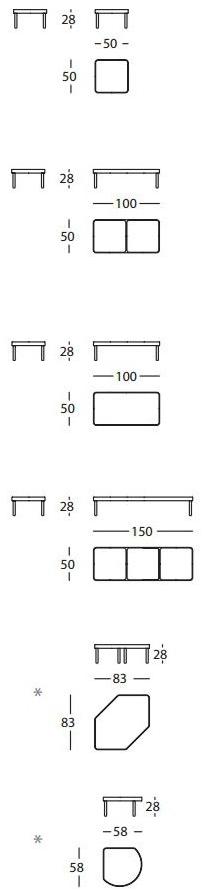 Низкий модульный журнальный столик из мрамора Mosaico Santreyd sun-id-1427092 - Вид №7
