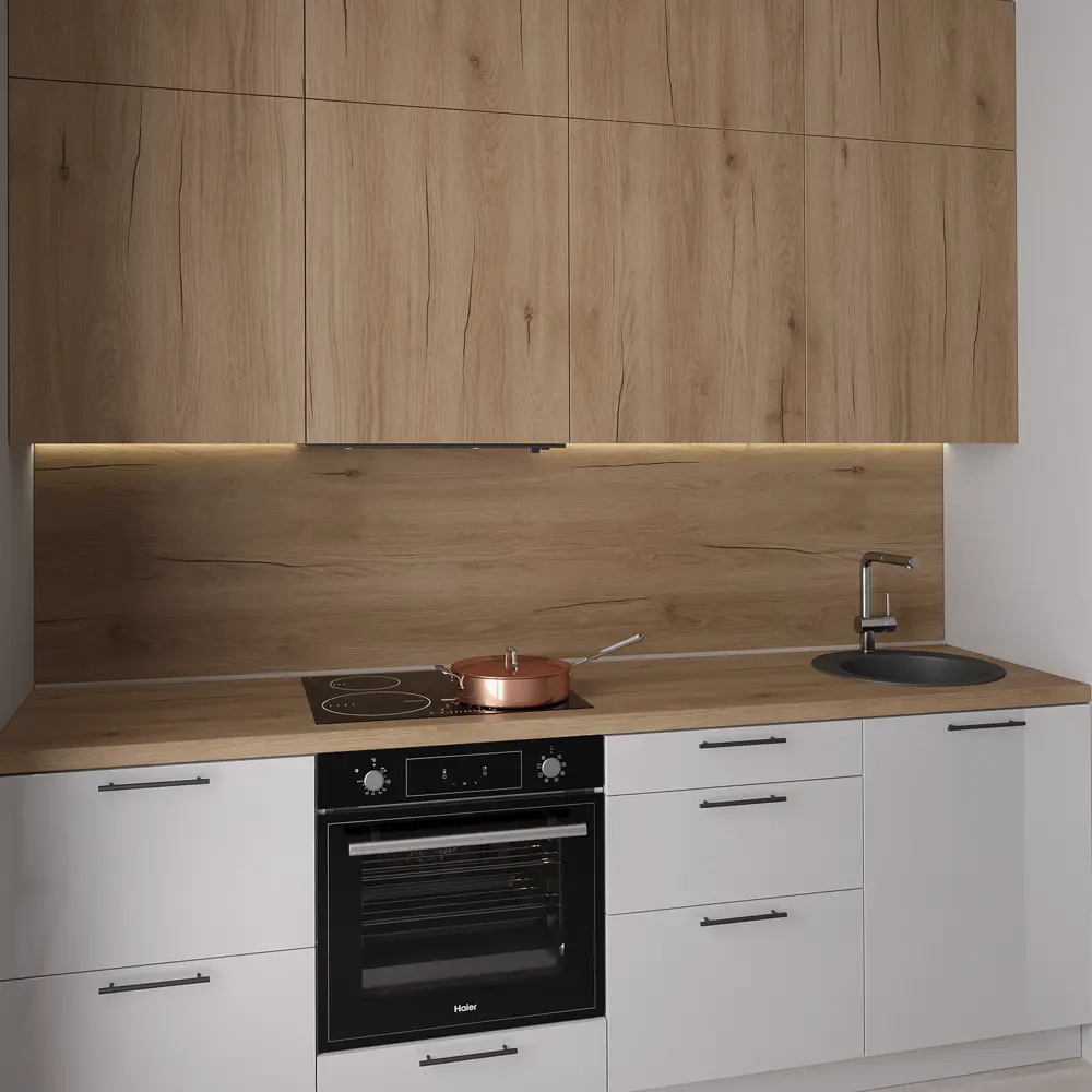 Стеновая панель для кухни KONSENSA Верея 240x0.6x60 см ДСП цвет коричневый STLM-2058535 - Вид №4