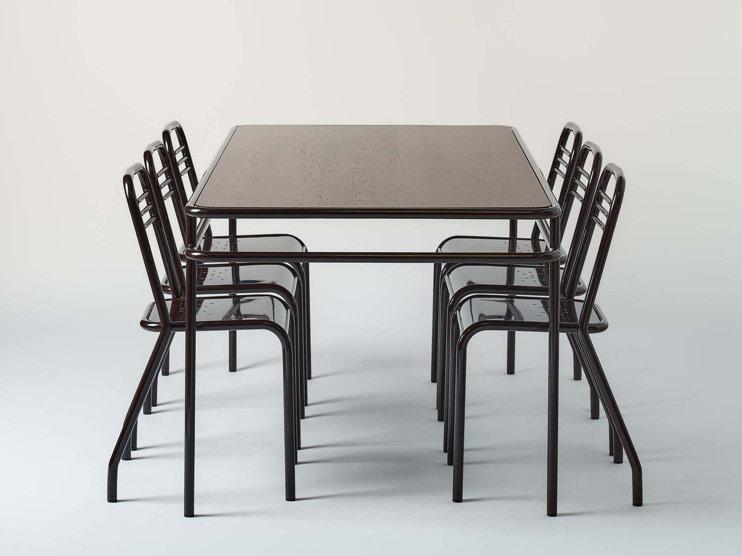 Прямоугольный обеденный стол из стали и дерева Tolix UD ARCH-00099378 - Вид №3