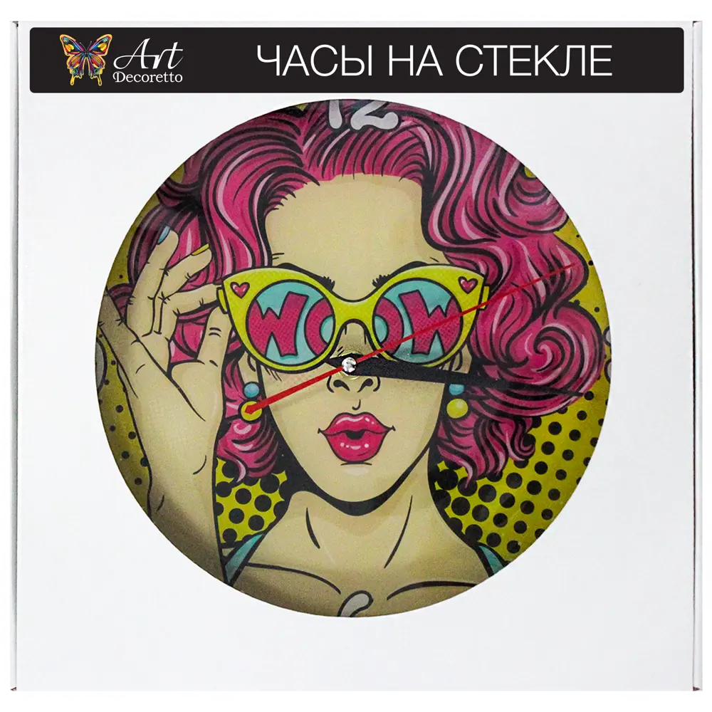 Часы на стекле Поп-арт 30x30 см 82550367 STLM-2094067 Santreyd 2020 - Вид №3