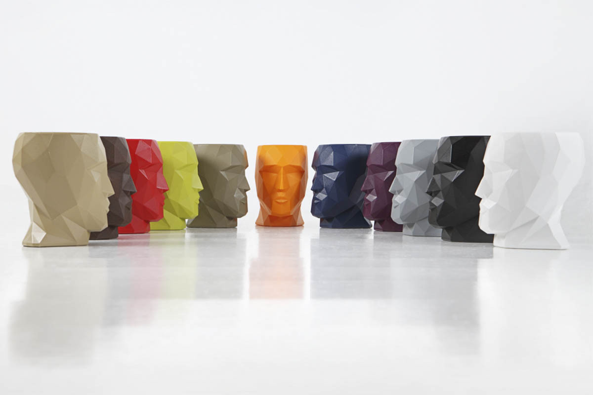 070323 Кашпо матовое бежевое 70см Vondom Adan - Вид №2