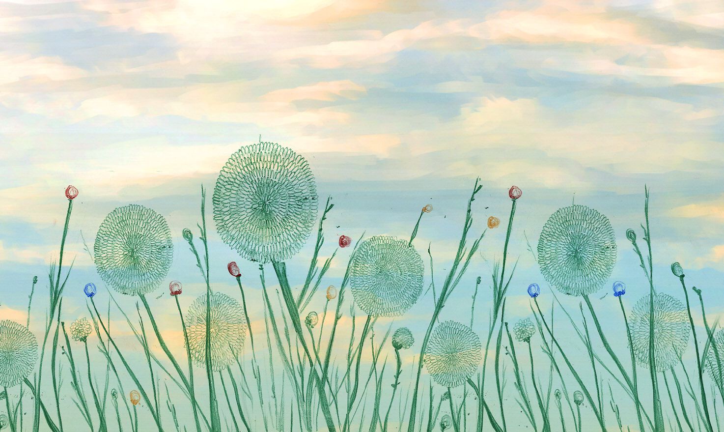 Обои с цветочными мотивами Jannelli&Volpi SOFFIONI ARCH-00045716 - Вид №1