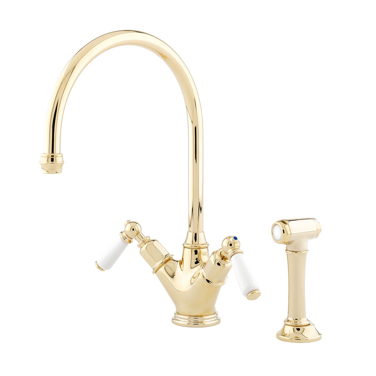 4367 Смеситель для мойки Minoan с рычажными ручками и ополаскивателем Traditional Perrinandrowe - Вид №1