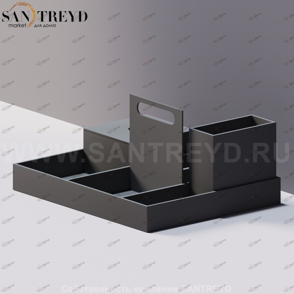 Agape PUZZLE Встраиваемая полка с наполнением серая ALEG521GR