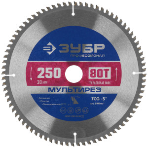 Диск пильный ЗУБР Мультирез 36907-250-30-80_z01 9123067