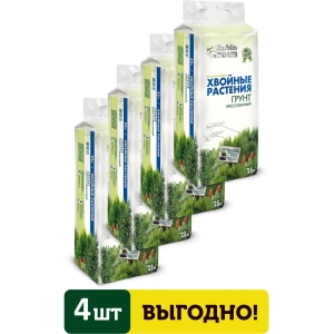 91537099 Грунт для хвойных растений Robin Green прессованный 25 л 4 шт STLM-1408621