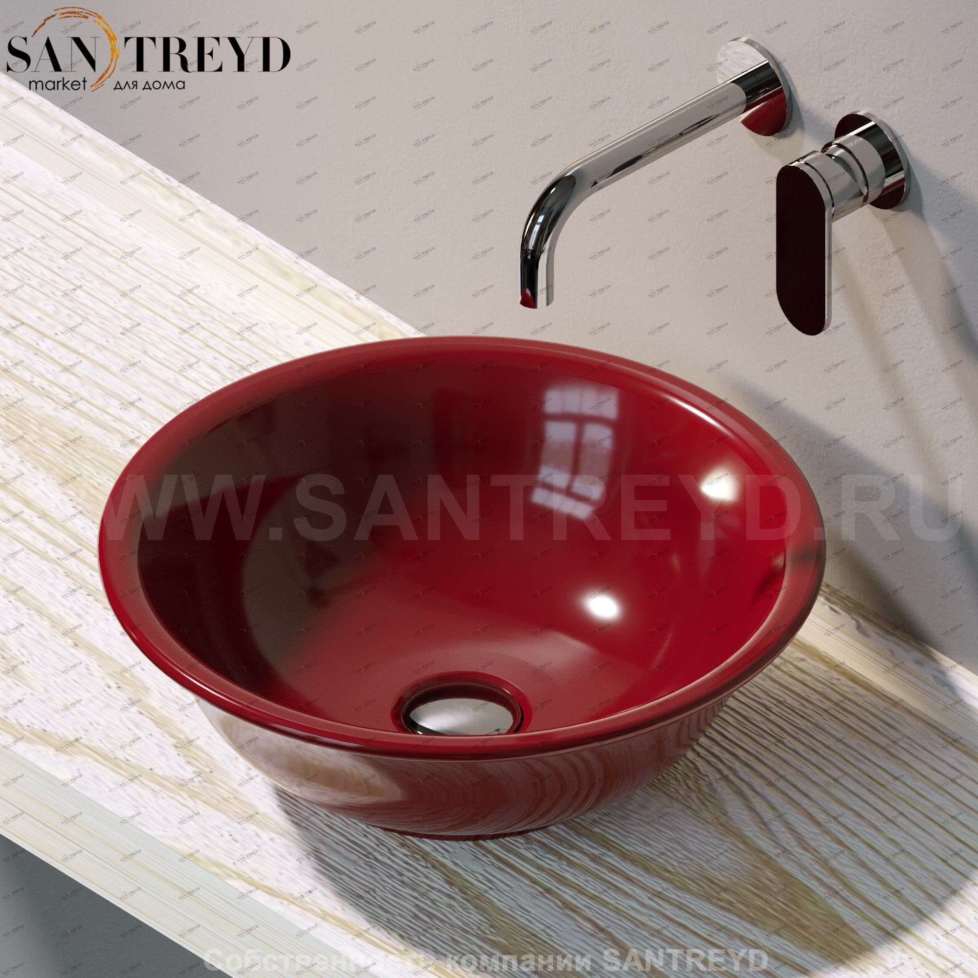 BL42L3011 Накладная раковина на столешницу  круглая Ceramica Flaminia Boll