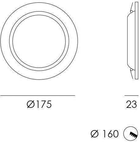 NEXO LUCE Круглый встраиваемый светодиодный точечный светильник Inlux recessed 5165 - Вид №1