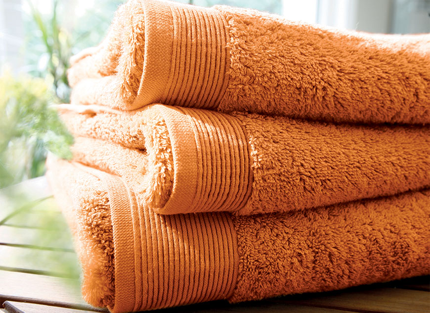 TOW_UNI_PA_70 Полотенце 70/140 paprika оранжевый хлопок 600гр/м2 Blanc des Vosges Santreyd 