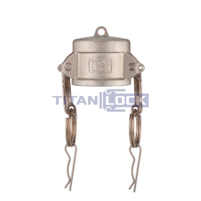 Камлок нержавеющий тип DC, заглушка для ниппеля 8", AISI304, TL800DCSS TITAN LOCK 