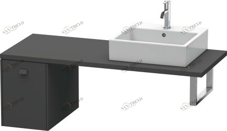 BR513004949 Шкафчик для консоли Brioso #BR5130 320 x 550 мм Графит матовый, декор Duravit