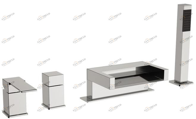 Rubinetterie Mariani Хромированная ванна с переключателем и ручным душем Polar 239-pa