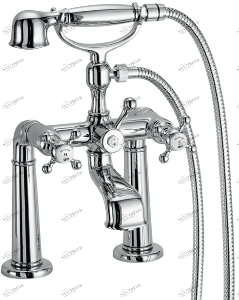 Fir Italia Смеситель для ванны с ручным душем на 2 отверстия Melrose 22 2247832