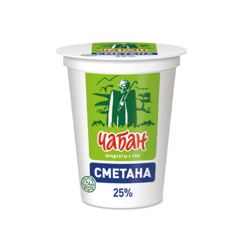 Сметана 25% Чабан 400 г БЗМЖ Santreyd 20739 - Вид №1