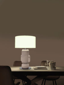 100690 Настольная лампа хромированный металл, белый абажур Aromas del Campo Ena - Вид №1